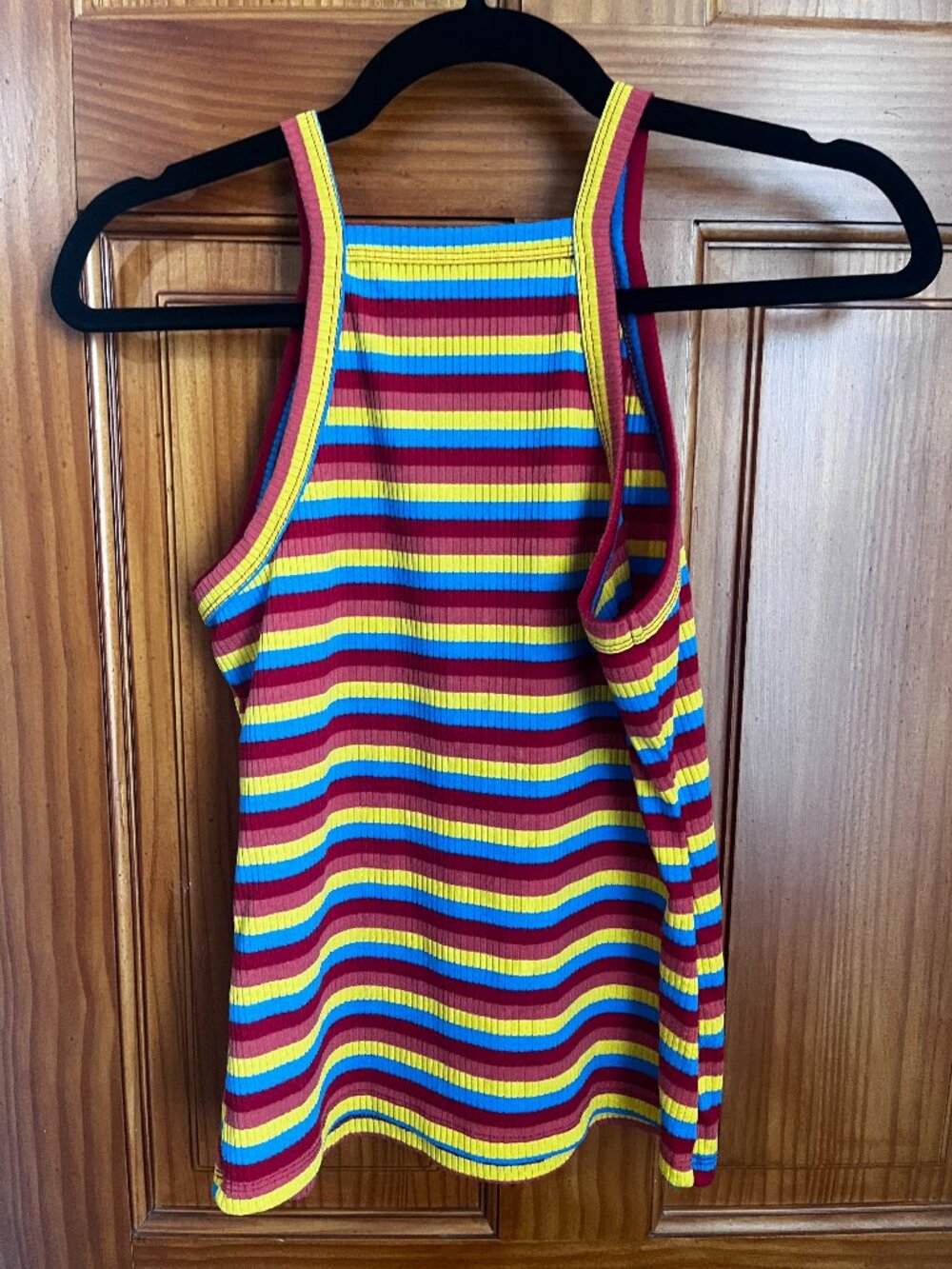 90s rainbow striped tank top